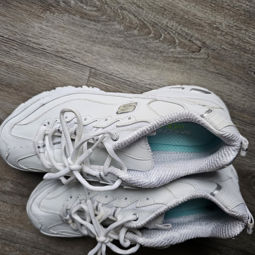 Skechers White Athletic Sneakers